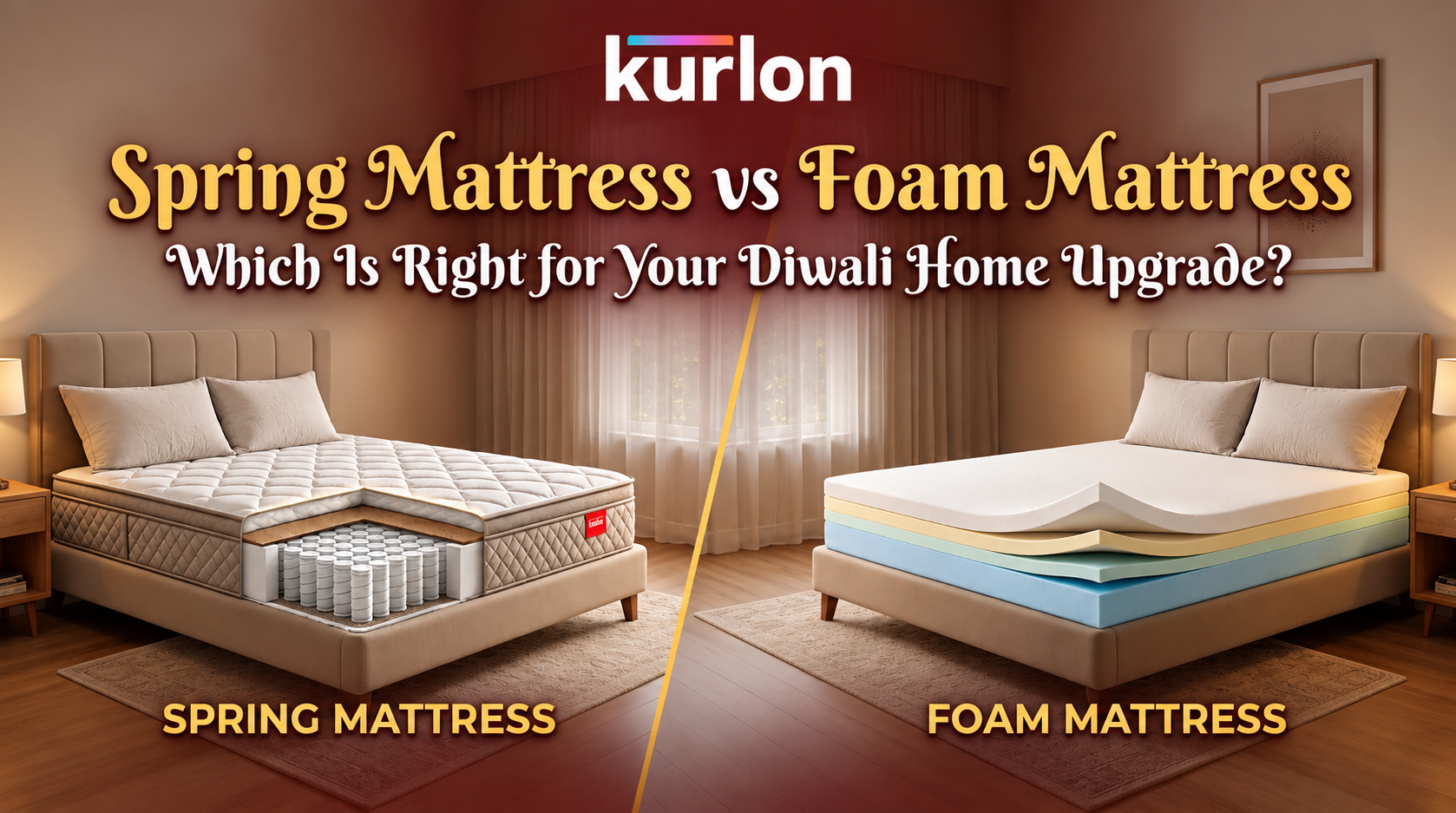 Spring Mattress vs Foam Mattress: Which Is Right for Your Diwali Home Upgrade?